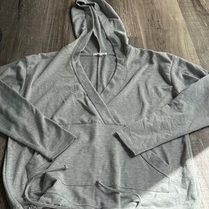 Women’s Maurice’s Gray Hooded Wrap Top